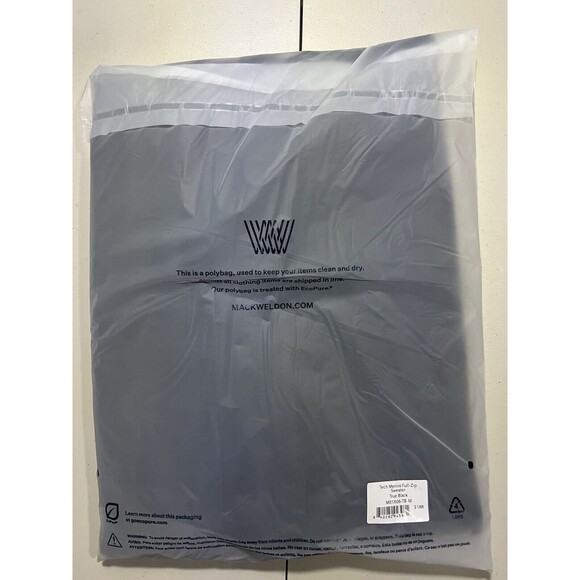 Mack Weldon Tech Merino Full Zip Sweater Mens Black Medium MSRP $188 - Picture 3 of 3